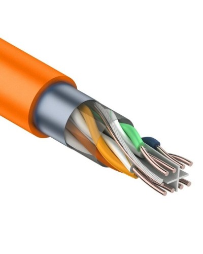 F/UTP, CAT 6, ZH нг(А)-HF, 4PR, 23AWG, INDOOR, SOLID, оранжевый, 305 м, REXANT (01-0151). Кабель «витая пара» (LAN) для структурированных систем связи. Rexant в Тамбове