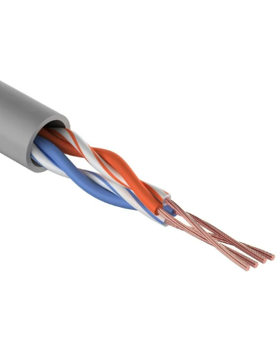 U/UTP, CAT 5e, PVC, 2PR, 24AWG, INDOOR, STRANDED, серый, 305м REXANT (01-0026). Кабель «витая пара» (LAN) для структурированных систем связи. Rexant в Тамбове