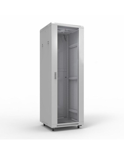 Шкаф телекоммуникационный 19 напольный 42U 600х800 мм, передняя дверь стекло, задняя дверь металл, RAL 7035 (состоит из 3 частей) (04-2306). Шкаф телекоммуникационный 19 напольный 42U. Rexant в Тамбове