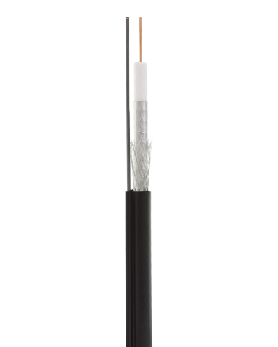 RG-11U, 75 Ом, CCS/Al/Al 83% + ТРОС*1 (бухта 305 м), черный OUTDOOR (01-3021). Кабель коаксиальный радиочастотный. Rexant в Тамбове