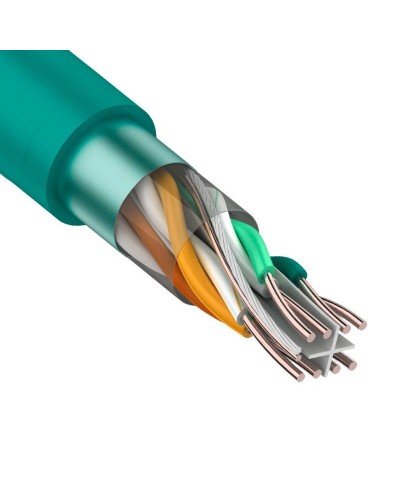 F/UTP, CAT 6, нг(А)-LSLTx, 4х2х0,575мм, 23AWG, INDOOR, SOLID, зеленый, 305м REXANT (01-0171). Кабель «витая пара» (LAN) для структурированных систем связи. Rexant в Тамбове