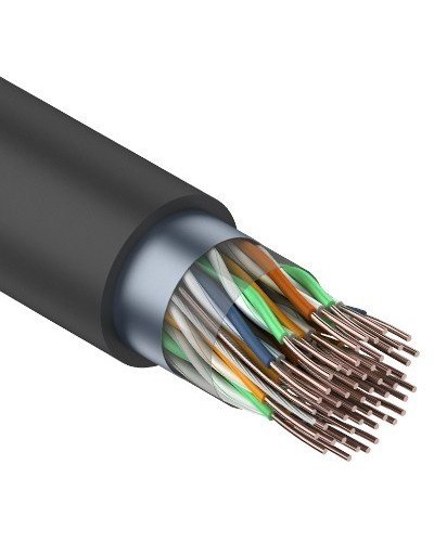 F/UTP, CAT 5, PE, 25PR, 24AWG, OUTDOOR, SOLID, черный, 305м, REXANT (01-1203). Кабель «витая пара» (LAN) для структурированных систем связи. Rexant в Тамбове