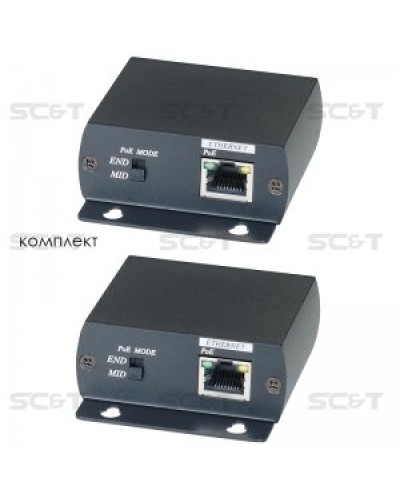 IP01P. Удлинитель Ethernet с PoE. SC&T в Тамбове