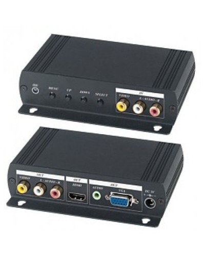 AD001HH. Преобразователь композитного видео и аудиосигналов в VGA и HDMI. SC&T в Тамбове