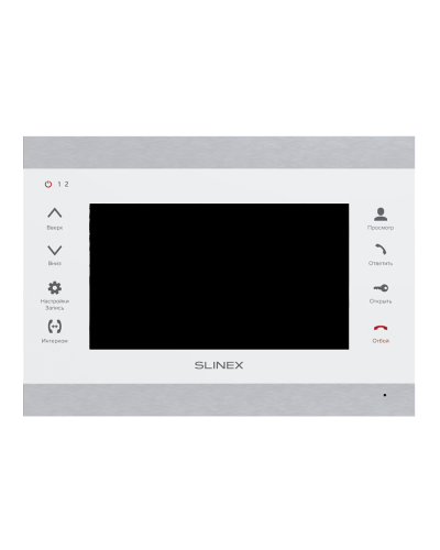 SL-07MHD (серебро+белый). Монитор домофона цветной с функцией «свободные руки». SLINEX в Тамбове