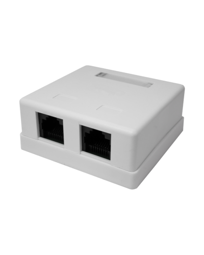 Розетка настенная RJ-45, 8P8C, Cat.5e, 2 порта UTP (10-0309): Компьютерная розетка в Тамбове