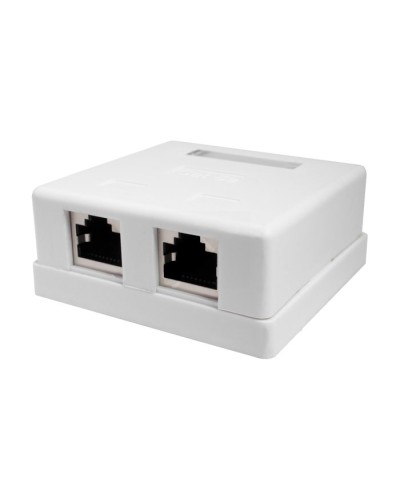 Розетка настенная RJ-45, 8P8C, Cat.5e, 2 порта, FTP (10-0308). Компьютерная розетка. SUPRLAN в Тамбове