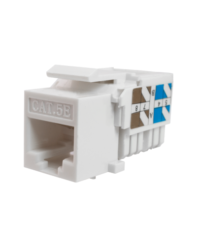 Модуль-вставка Keystone Кат5е, инстр.зад, белый UTP (10-0313): Вставка Keystone Jack RJ-45 в Тамбове