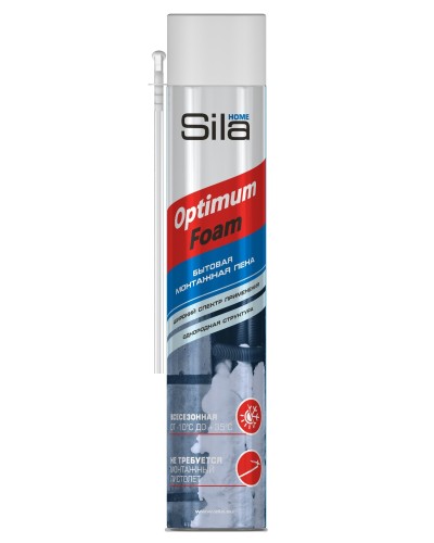 Пена монтажная SILA HOME OPTIMUM FOAM, всесезонная, 750 мл. Пена монтажная. Sila в Тамбове