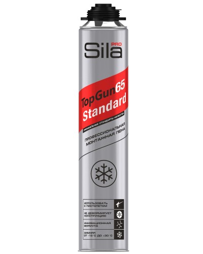 Пена монтажная Sila Pro TopGun 65 STANDARD winter, 850 мл. Пена монтажная профессиональная. Sila в Тамбове
