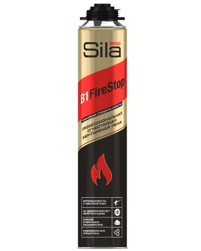 Пена огнестойкая Sila Pro B1 Firestop, 750 мл: Пена монтажная профессиональная в Тамбове