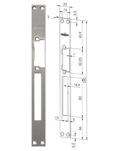 ST-SL502SP. Запорная планка длинная. Smartec в Тамбове