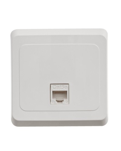 Этюд розетка RJ45, кат. 5Е, 1-местная, в сборе, скрытой установки, белый (KOMC-001B). Розетка компьютерная. Systeme Electric в Тамбове