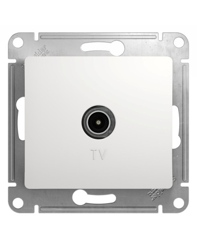 Glossa розетка TV антенна коннектор, 1-местная, скрытой установки, механизм, белый (GSL000193). Розетка TV антенна. Systeme Electric в Тамбове