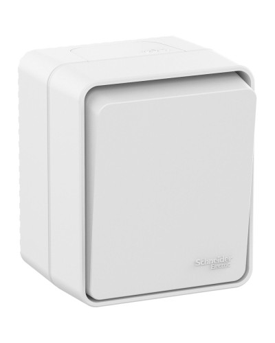 AtlasDesign PROFI54 выключатель 1-клавишный, открытой установки, белый (ATN540111). Выключатель. Systeme Electric в Тамбове