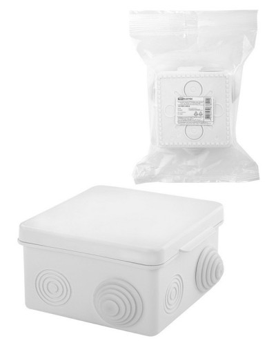 Коробка ОП 80х80х50мм, крышка, IP54, 7вх., белая (SQ1401-0922). Распаячная коробка. TDM ЕLECTRIC в Тамбове