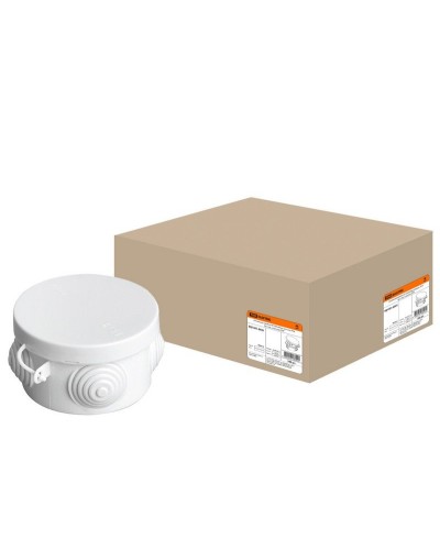 Коробка ОП D65х40мм, крышка, IP54, 4вх. (SQ1401-0501). Распаячная коробка. TDM ЕLECTRIC в Тамбове