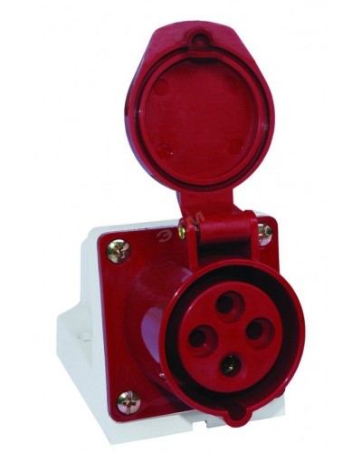 Розетка 124 стационарная 3Р+РЕ 32А 380В IP44 (SQ0602-0005). Розетка. TDM ЕLECTRIC в Тамбове