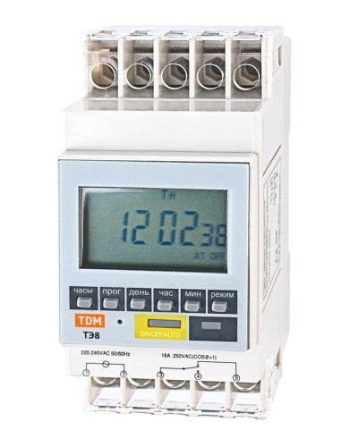 ТЭ8A-1мин/7дн-8on/off-16А-DIN TDM (SQ1503-0002). Таймер электронный. TDM ЕLECTRIC в Тамбове