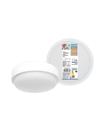 ДПП 3901 12Вт 6500К IP65 белый круг (SQ0366-0140). Светодиодный светильник LED. TDM ЕLECTRIC в Тамбове