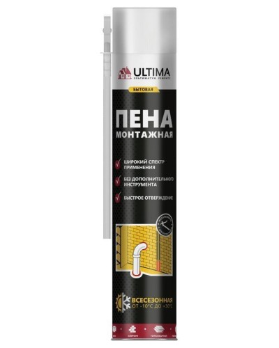 Пена монтажная бытовая ULTIMA, всесезонная, 700 мл: Пена монтажная в Тамбове