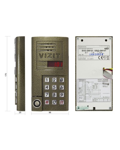 БВД-SM101T. Вызывная панель аудиодомофона. VIZIT в Тамбове