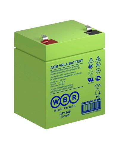 WBR GP1245 (12V16W). Аккумулятор герметичный свинцово-кислотный. WBR в Тамбове
