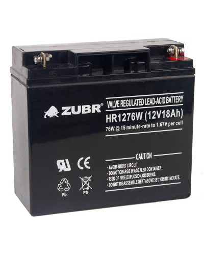 ZUBR HR 1276W (12V, 18Ah). Аккумулятор герметичный свинцово-кислотный. ZUBR в Тамбове