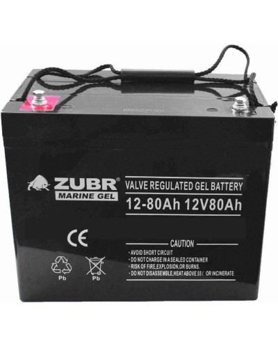 ZUBR MARINE GEL NPG 12-80 (12V, 80Ah). Аккумулятор герметичный свинцово-кислотный. ZUBR в Тамбове