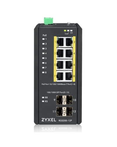 RGS200-12P-ZZ0101F. Промышленный L2 PoE+ коммутатор. ZYXEL в Тамбове