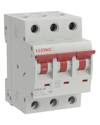 YON max MD63S 3P 25А 4,5кА C (MD63S-3PC25). Автоматический выключатель. ДКС в Тамбове