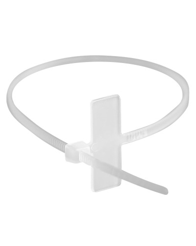 Хомут 2,5x100 белый (100шт) (252100SR-M): Хомут маркировочный, горизонтальная табличка под замком 24,5x7,8 в Тамбове