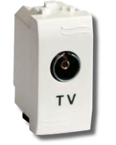 Розетка TV универсальная Brava 1 модуль белая (76721B): Розетка TV в Тамбове