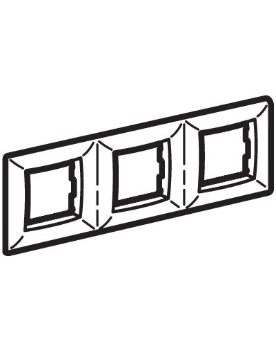 Рамка на 2+2+2 модуля (трехместная), слон. кость (75013O): Рамка трехместная, Brava в Тамбове