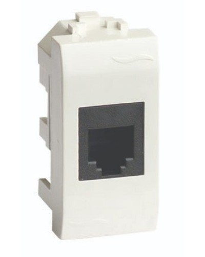 Розетка RJ-45 Brava 1 модуль слоновая кость (75457S): Розетка компьютерная с одним разъёмом в Тамбове