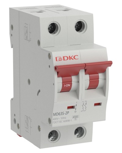 YON max MD63S 2P 16А 4,5кА C (MD63S-2PC16). Автоматический выключатель. ДКС в Тамбове