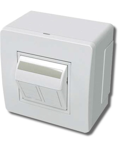 Коробка в сборе с 2 розетками RJ45, кат.5е, белая (10656): Коробка в сборе в Тамбове