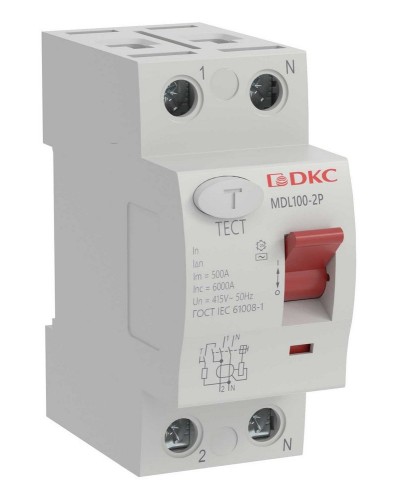YON MAX MDL100 ВДТ, 2P, 30mA, 40A, АС (MDL100-2P2-40-AC). Автоматический выключатель дифференциальный (УЗО). ДКС в Тамбове
