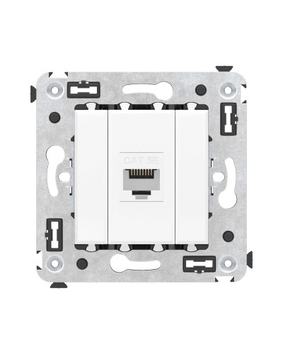 Розетка RJ-45 в стену, кат.5E, Avanti, одинарная, белое облако (4400663). Розетка компьютерная. ДКС в Тамбове