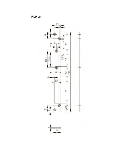 FLH24. Запорная планка длинная. dormakaba в Тамбове
