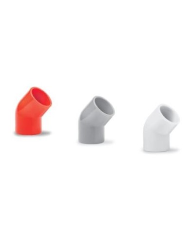 Ecoplast поворот 45гр., для аспирационной системы D25, АБС, серый (10 шт) (49225-10GR). Поворот для аспирационной системы. Экопласт в Тамбове