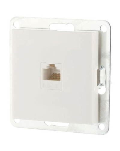 Розетка RJ-45 кат.5е с накладкой, белый LK80 (846104-1). Розетка компьютерная. Экопласт в Тамбове