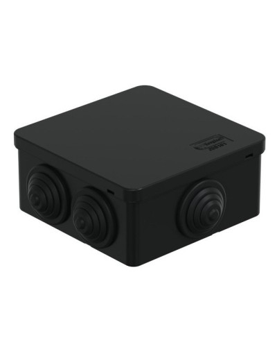 Коробка JBS101 100х100х55, 6 вых., IP55, черная (44037BL-1). Коробка монтажная. Экопласт в Тамбове