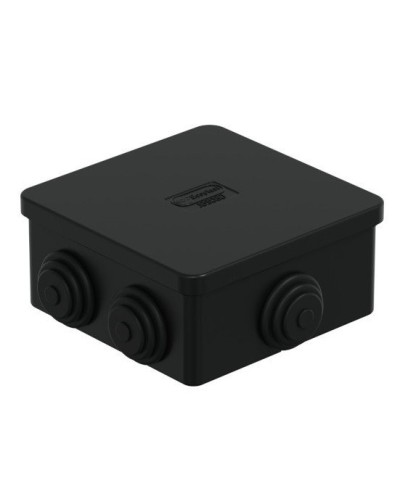 Коробка JBS080 85х85х40, 6 вых, IP44, черная (44006BL-1). Коробка монтажная. Экопласт в Тамбове