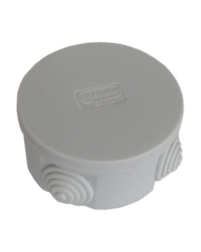Коробка JBR080 D=80х40, 4 вых. IP44, серая (44005HF). Коробка монтажная, без галогена. Экопласт в Тамбове