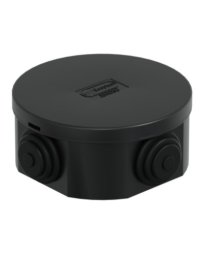 Коробка JBR080 D=80х40, 4 вых., IP44, черная (44005BL-1). Коробка монтажная. Экопласт в Тамбове