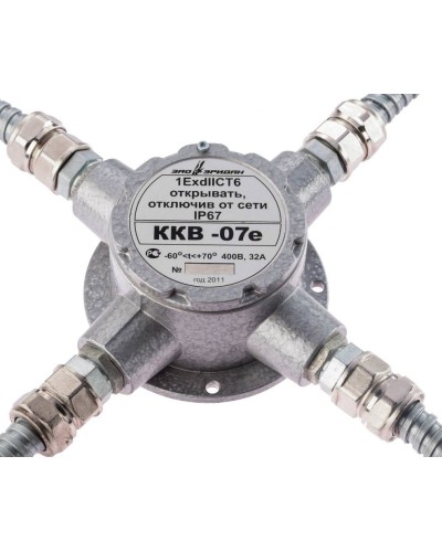 ККВ-07е-Ех-А-Р1-К-БК1, КВМ15+КВМ15+КВМ15+КВМ15. Коробка коммутационная взрывозащищенная крестообразная. Эридан в Тамбове