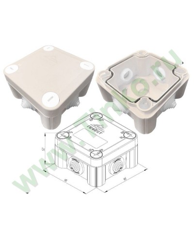 КМ-1010(П)-IP55. Коробка монтажная. Гефест в Тамбове