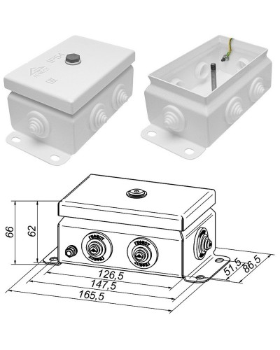 КМ IP55-0812 (без DIN рейки). Коробка монтажная электротехническая. Гефест в Тамбове