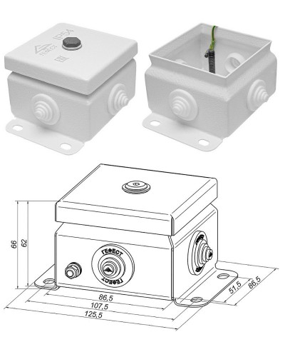 КМ IP55-0808 (без DIN рейки). Коробка монтажная электротехническая. Гефест в Тамбове